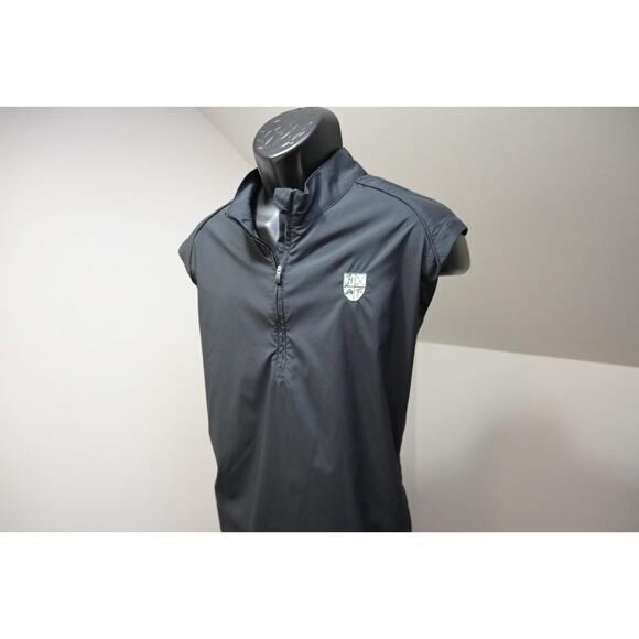 Adidas Windbreaker Golf Jacket ClimaProof 1/4 Zip Black Short Sleeve Mens Sz XL - Picture 1 of 11